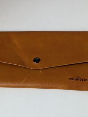 Wundermax Vegan Leather Think Happy Be Happy Brown Wallet Bohemian